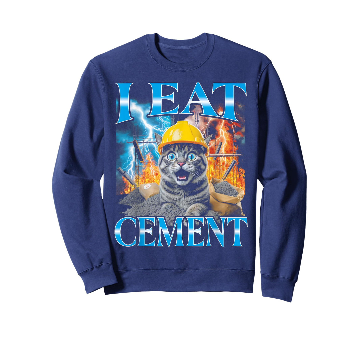 I Eat Cement Gen Z Meme Cat Funny Bootleg T-Shirt