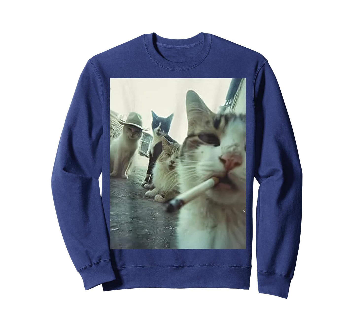 Tokyocanvas Smoking Cat Meme Funny T-Shirt