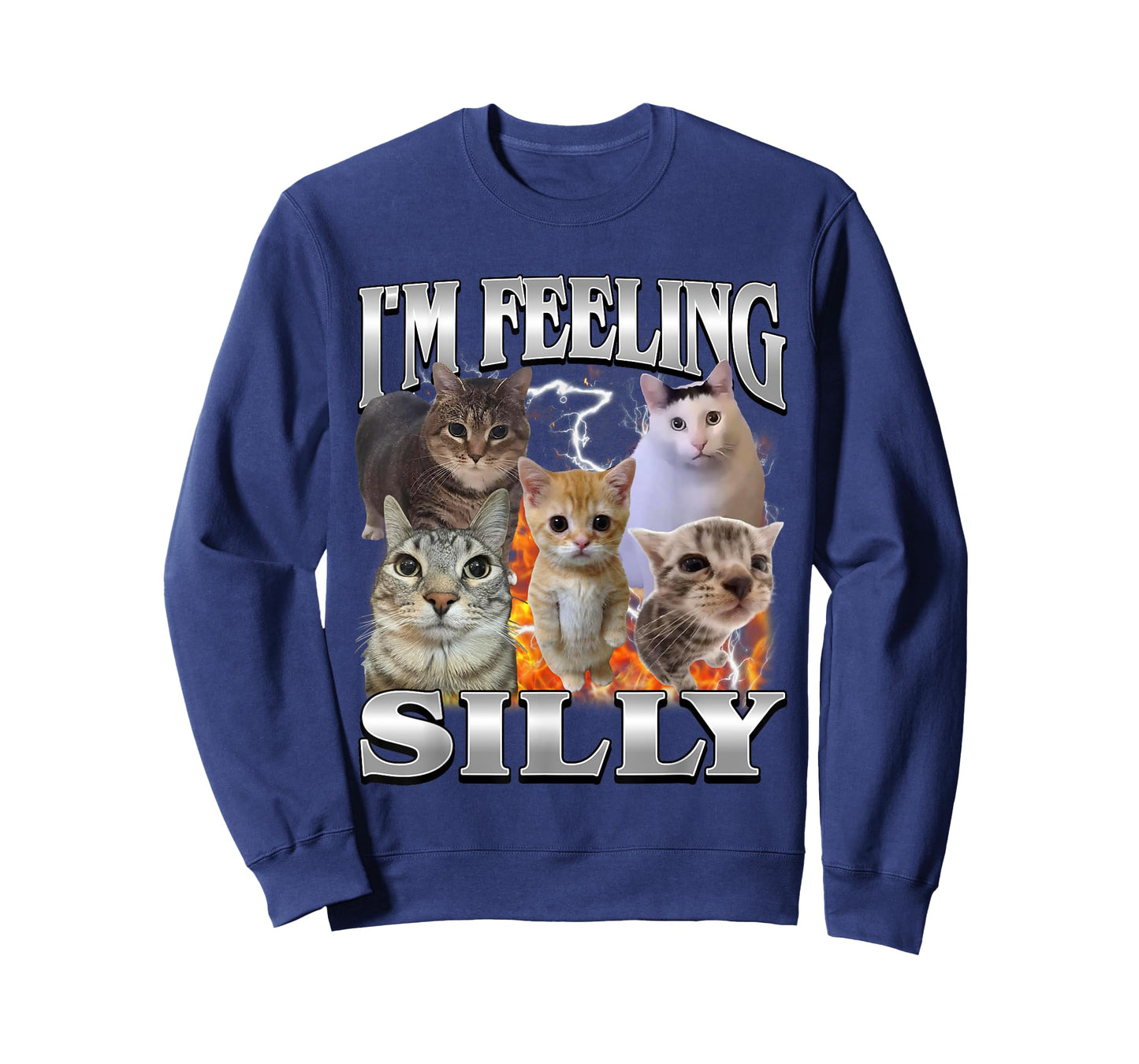 I'm Feeling Silly Funny Cat Meme Bootleg Graphic Men Women T-Shirt