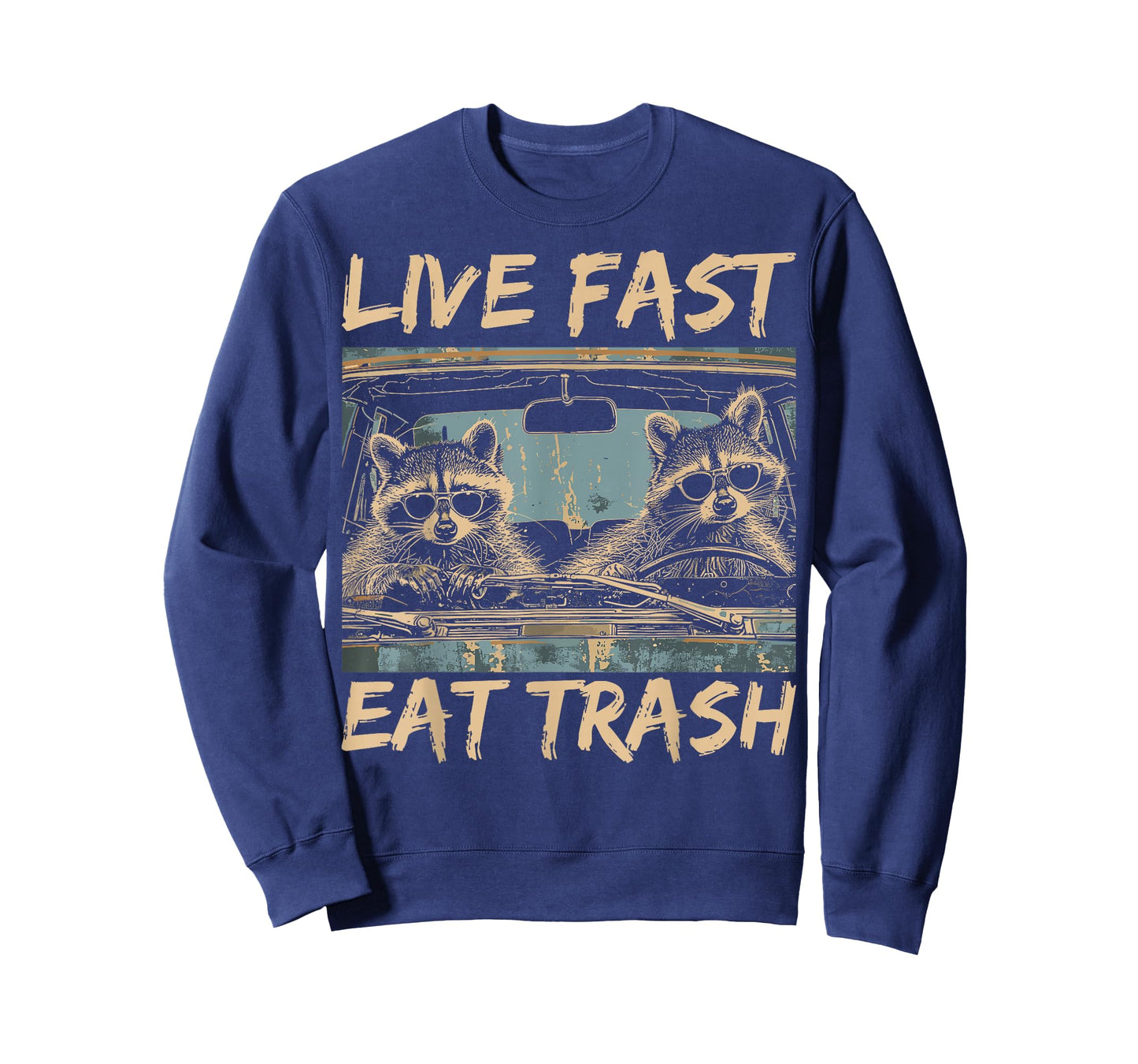 Funny Raccoon Live Fast Eat Trash Street Cats Squad T-Shirt