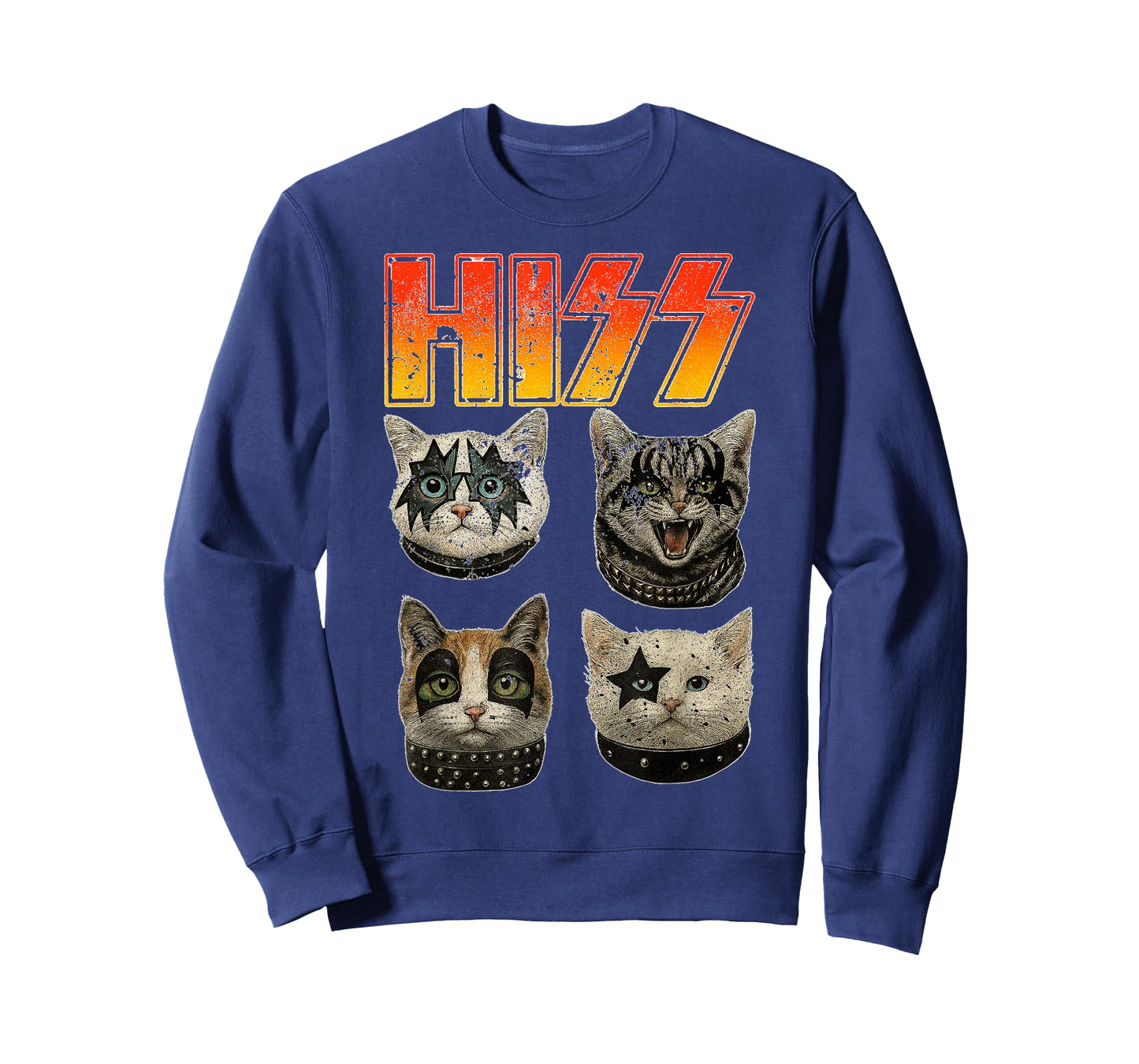 Hiss Cats Rock Kittens Kitty Rocking Music Cat Lovers T-Shirt