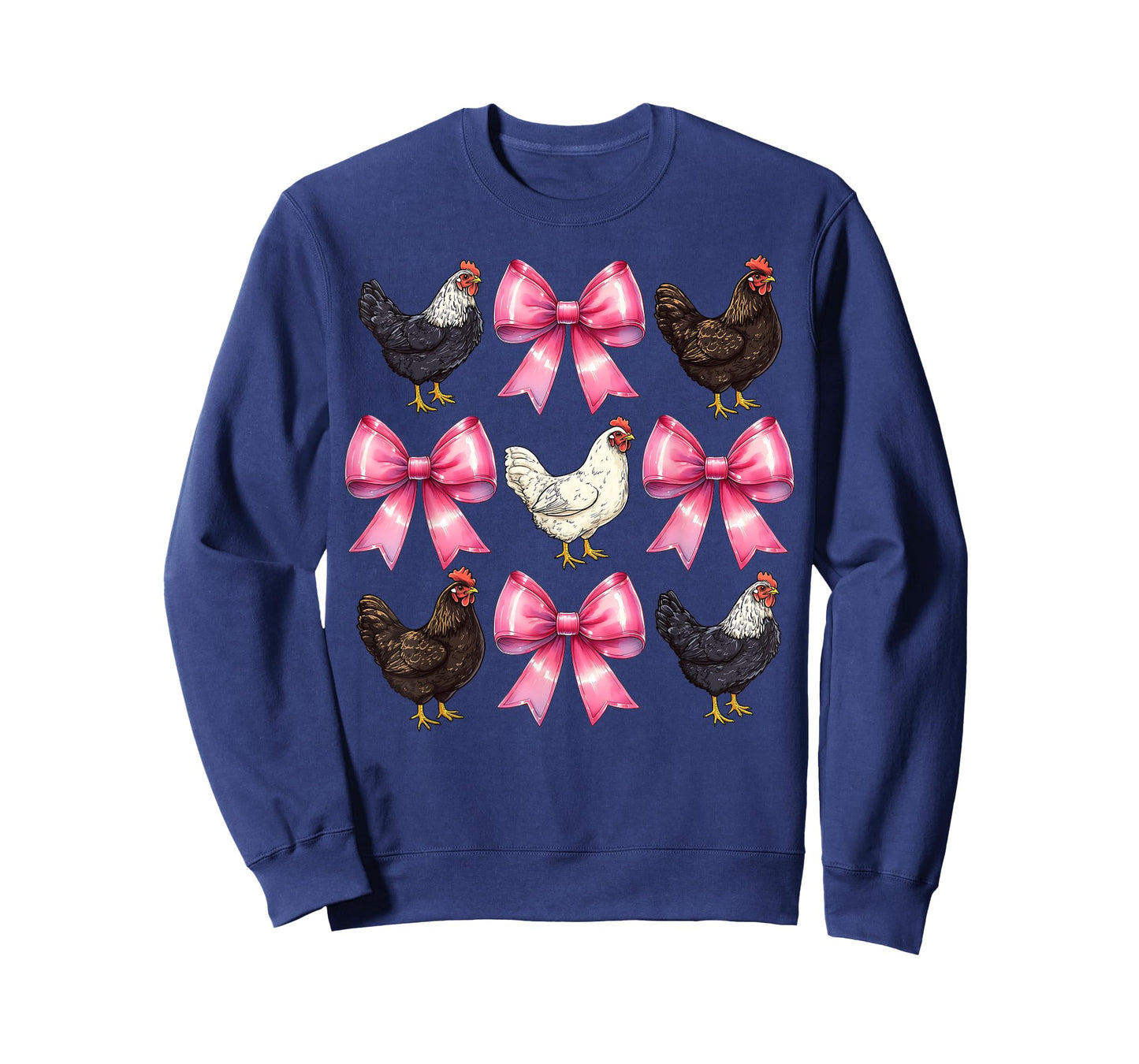 Coquette Bow Chicken Farm Farmer Pink Mothers Day Mom Girl T-Shirt