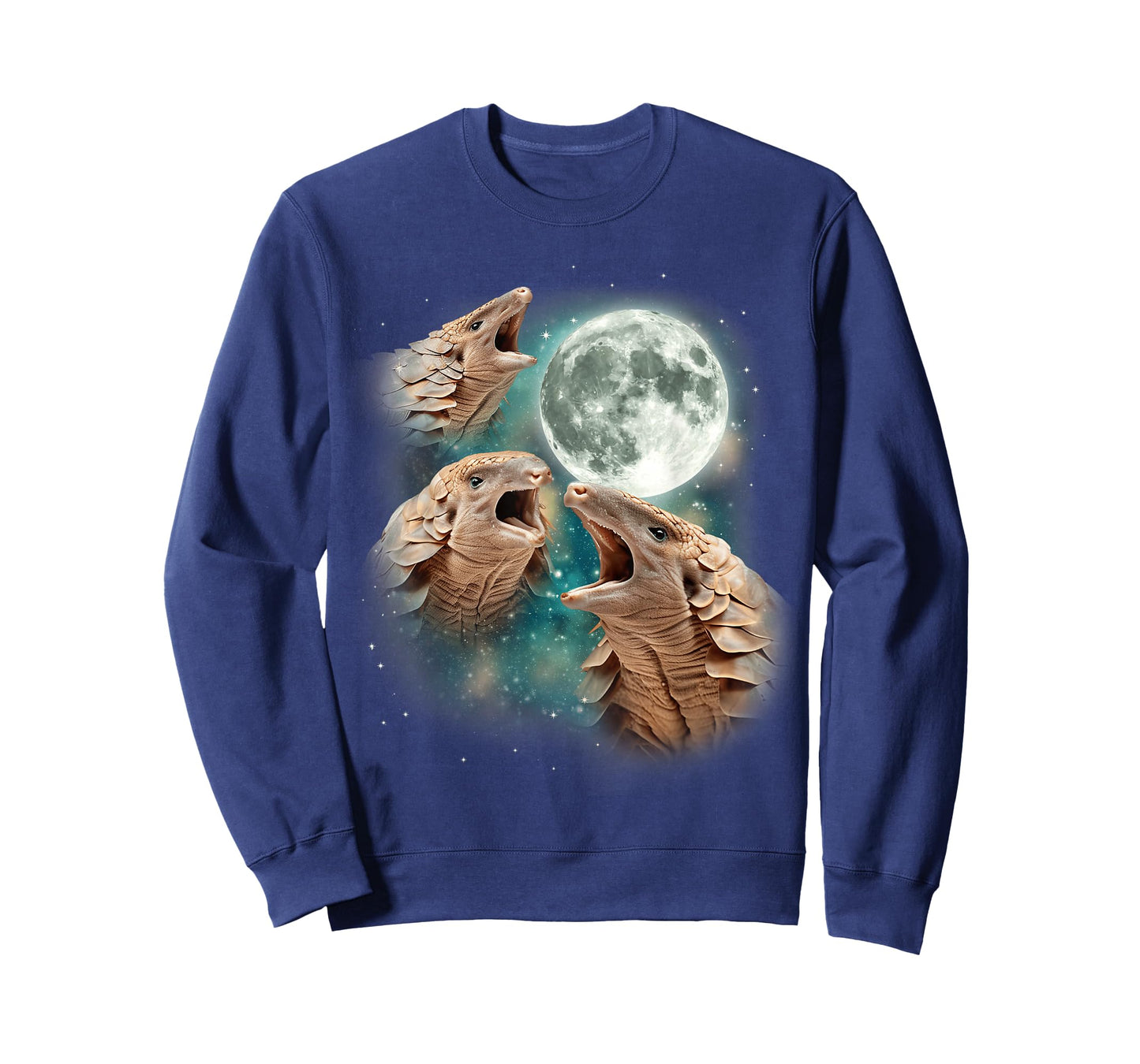 Three Pangolin Moon | 3 Wild Pangolins Howling in The Night T-Shirt