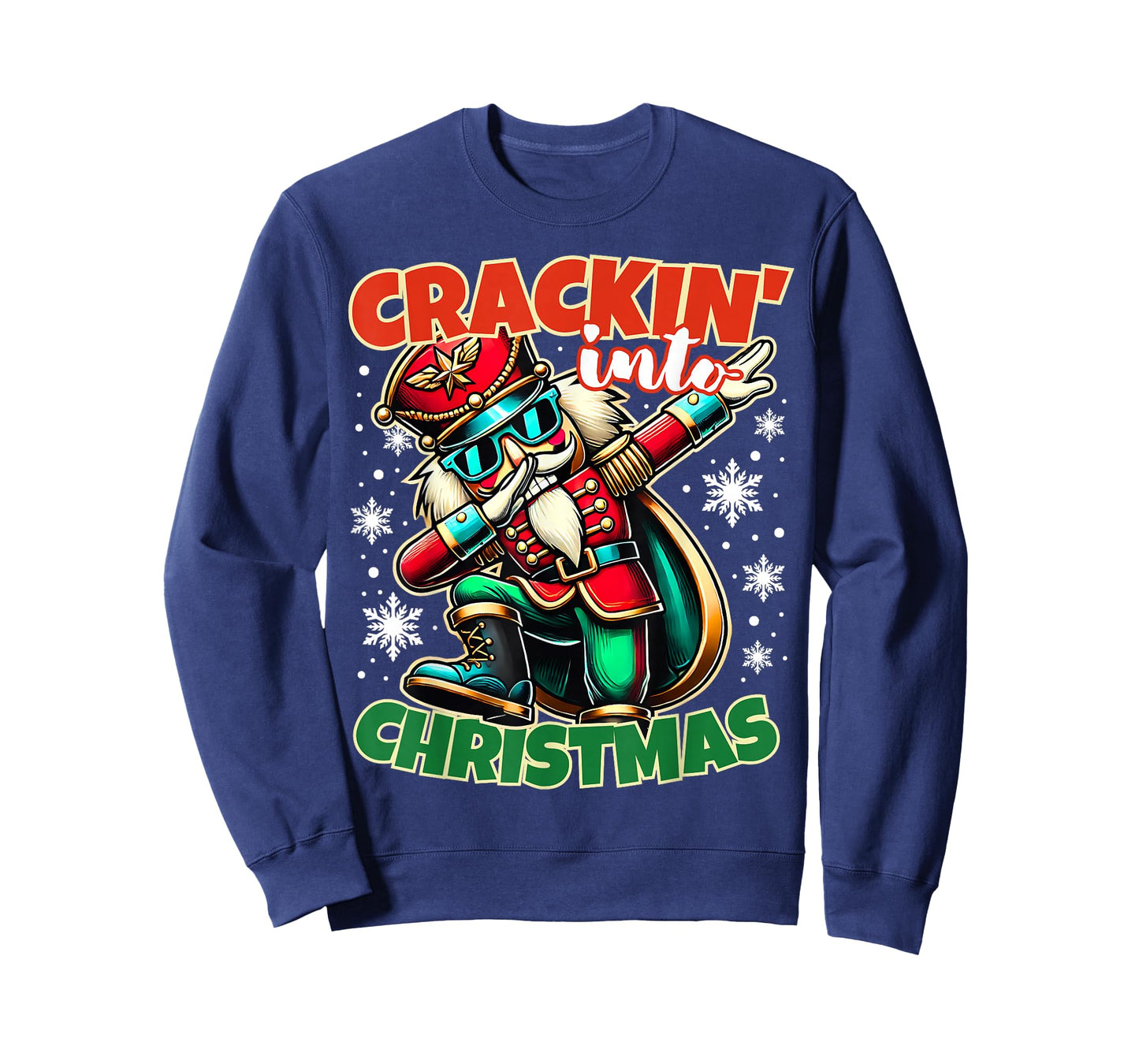 Christmas Dabbing Nutcracker Funny Xmas Boys Tee - Boys Unisex-Adults T-Shirt - Black - Small - Short Sleeve