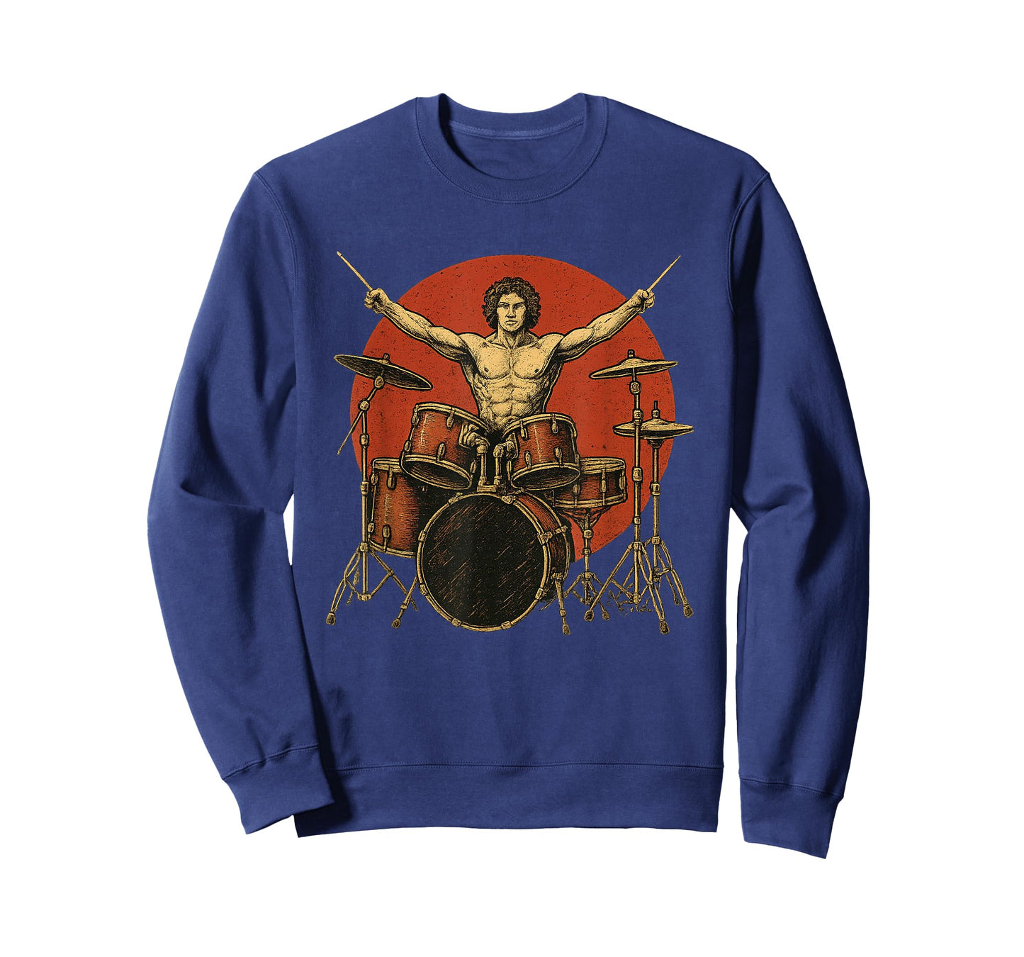 Drummer Gift Da Vinci Drums Drawing Present for Music Fans T-Shirt