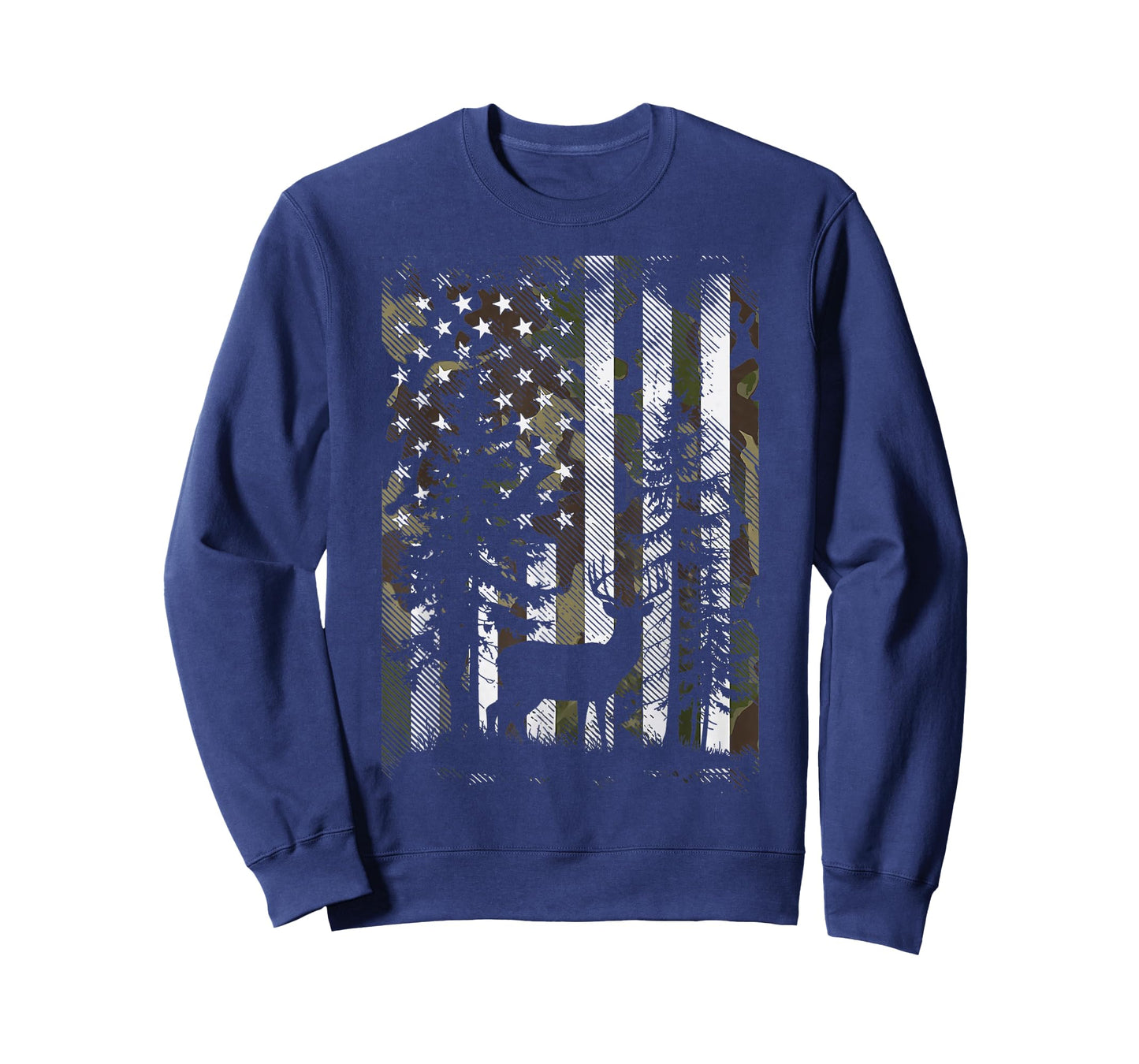 Deer Hunting American Flag Camo USA Hunter for Men Women T-Shirt