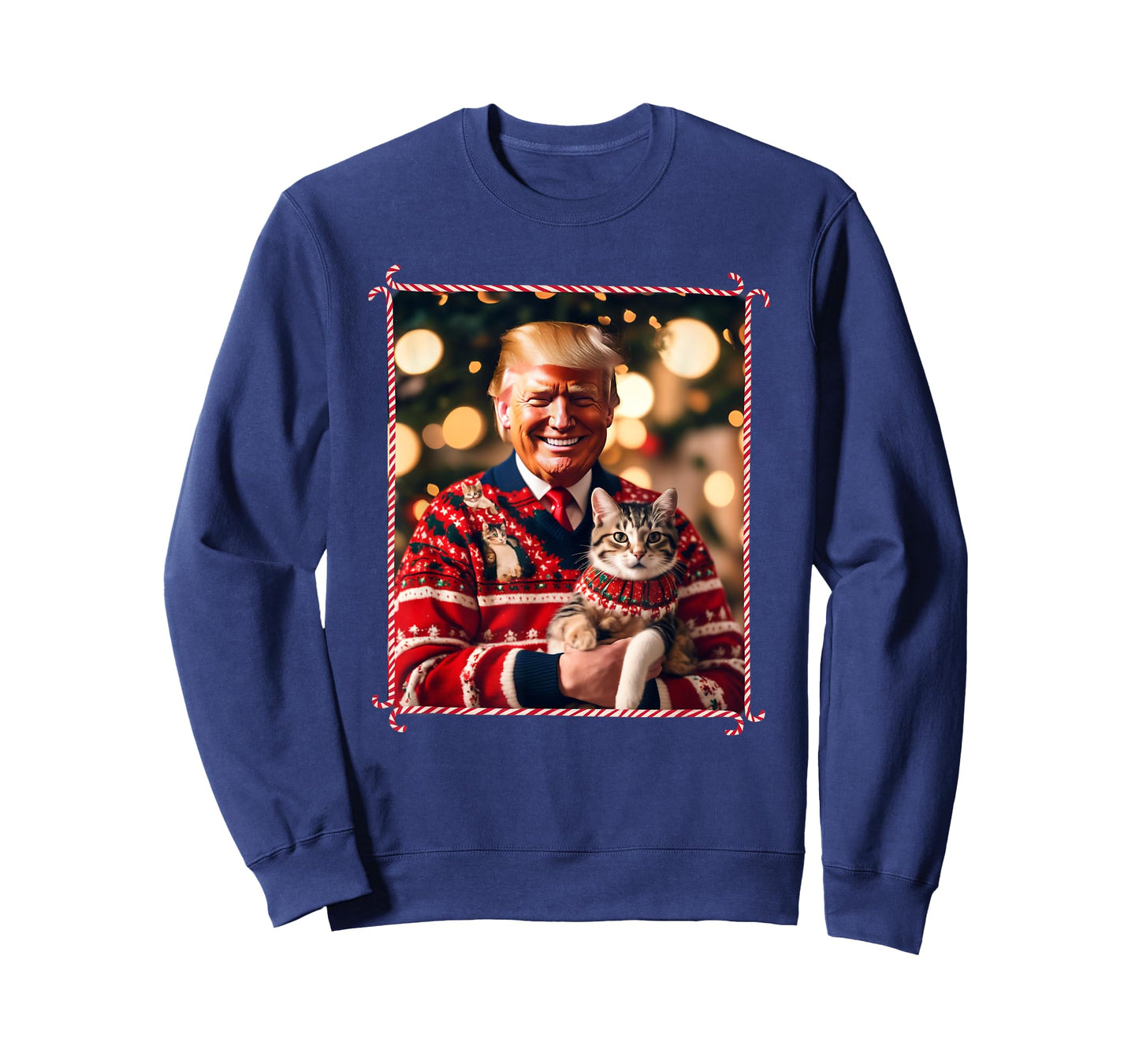 Funny Trump Christmas Sweater for Cat Lovers T-Shirt
