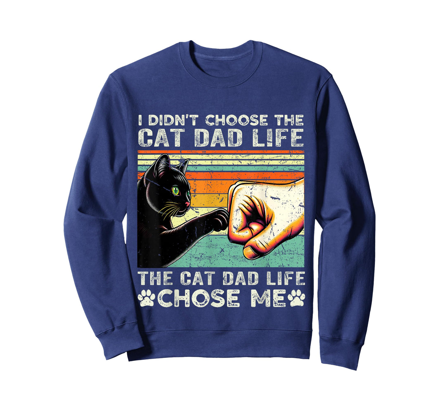 I Didn't Choose The Cat Dad Life funny cat lovers vintage T-Shirt