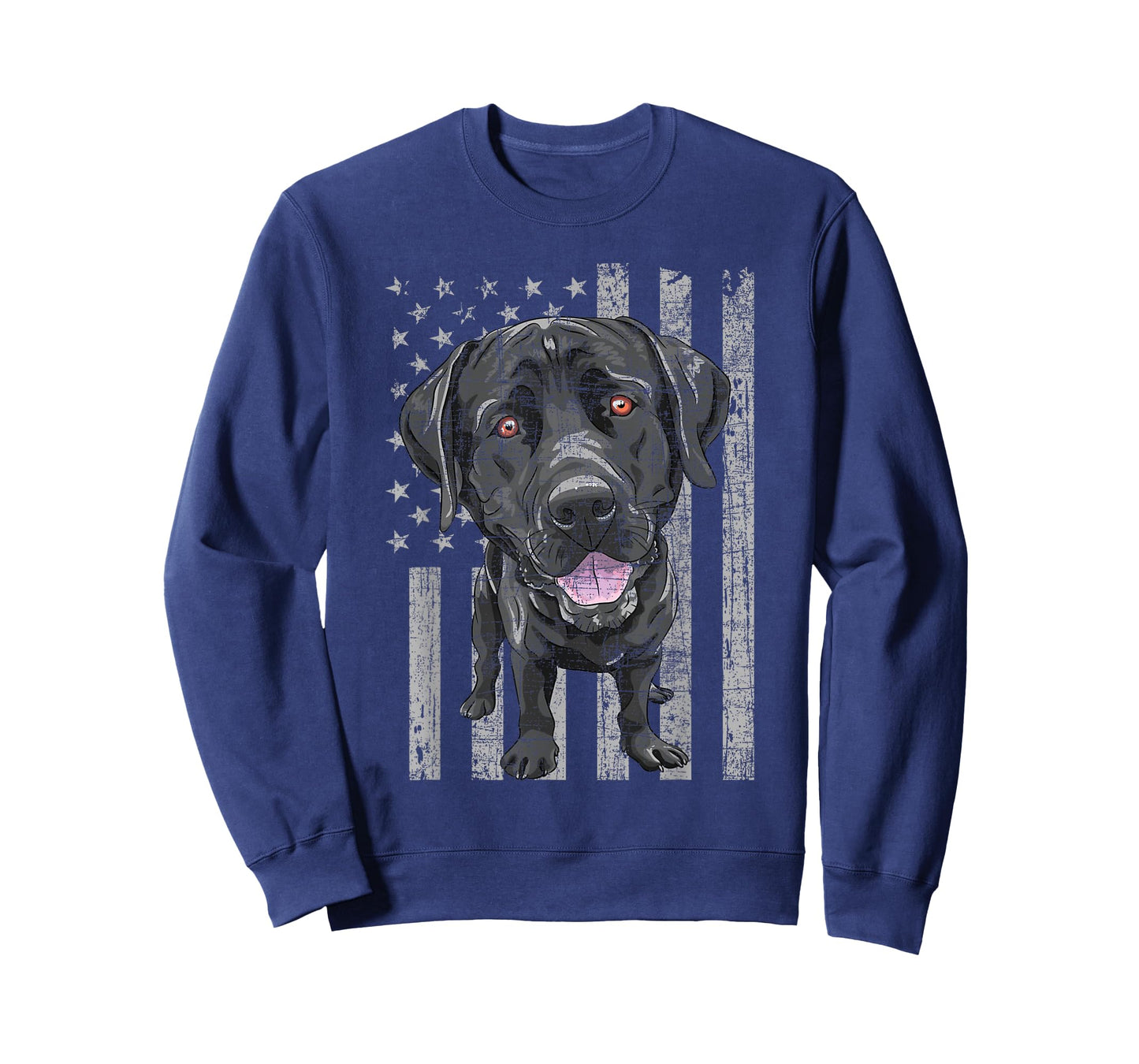 Patriotic Black Labrador - USA American Flag Dog Lover T-Shirt