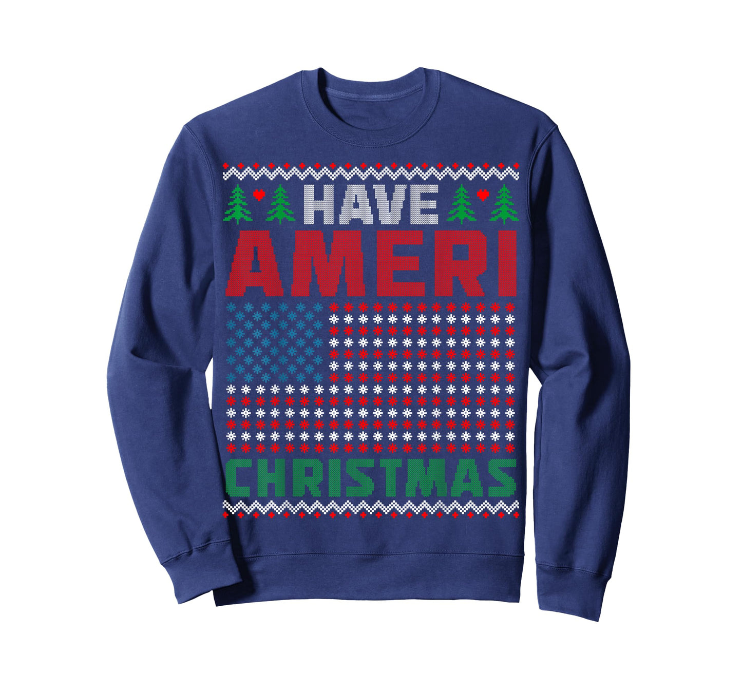 Have Ameri Christmas American Flag USA Shirt Ugly Sweater T-Shirt