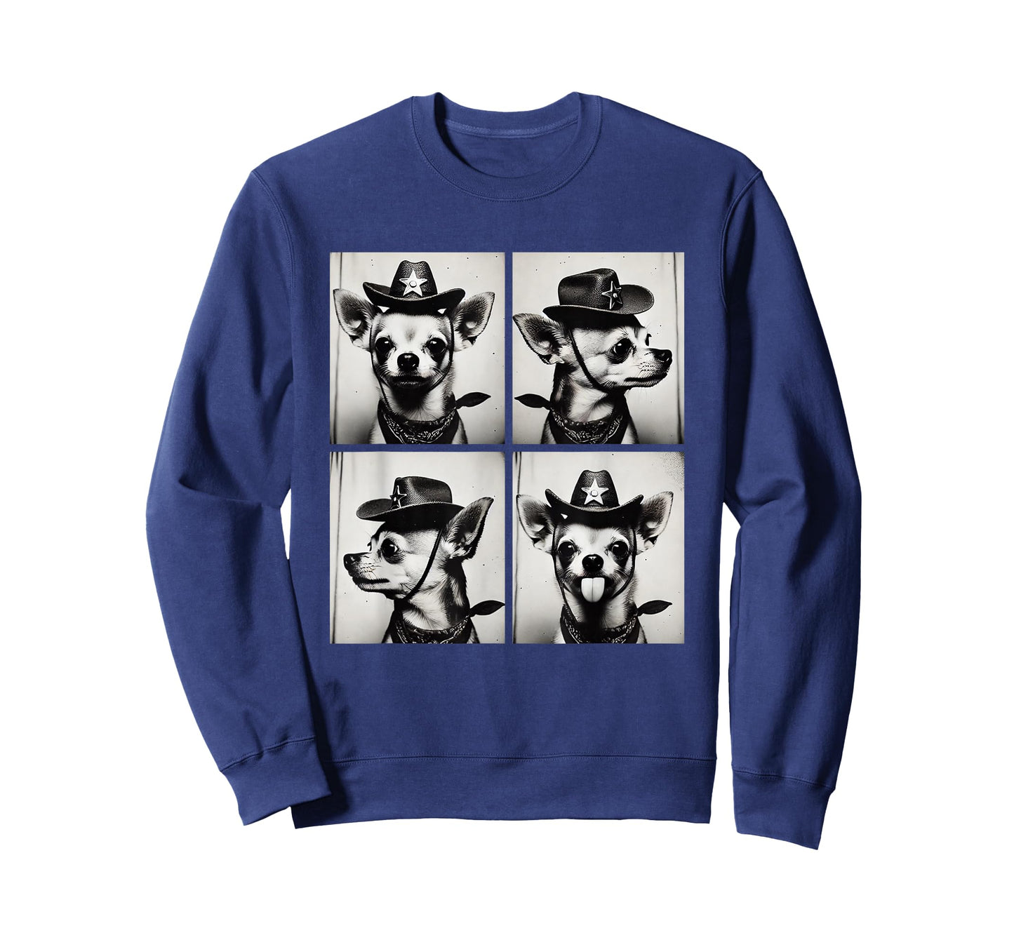 Funny Chihuahuas Cowboy Western Style Cute Photography T-Shirt