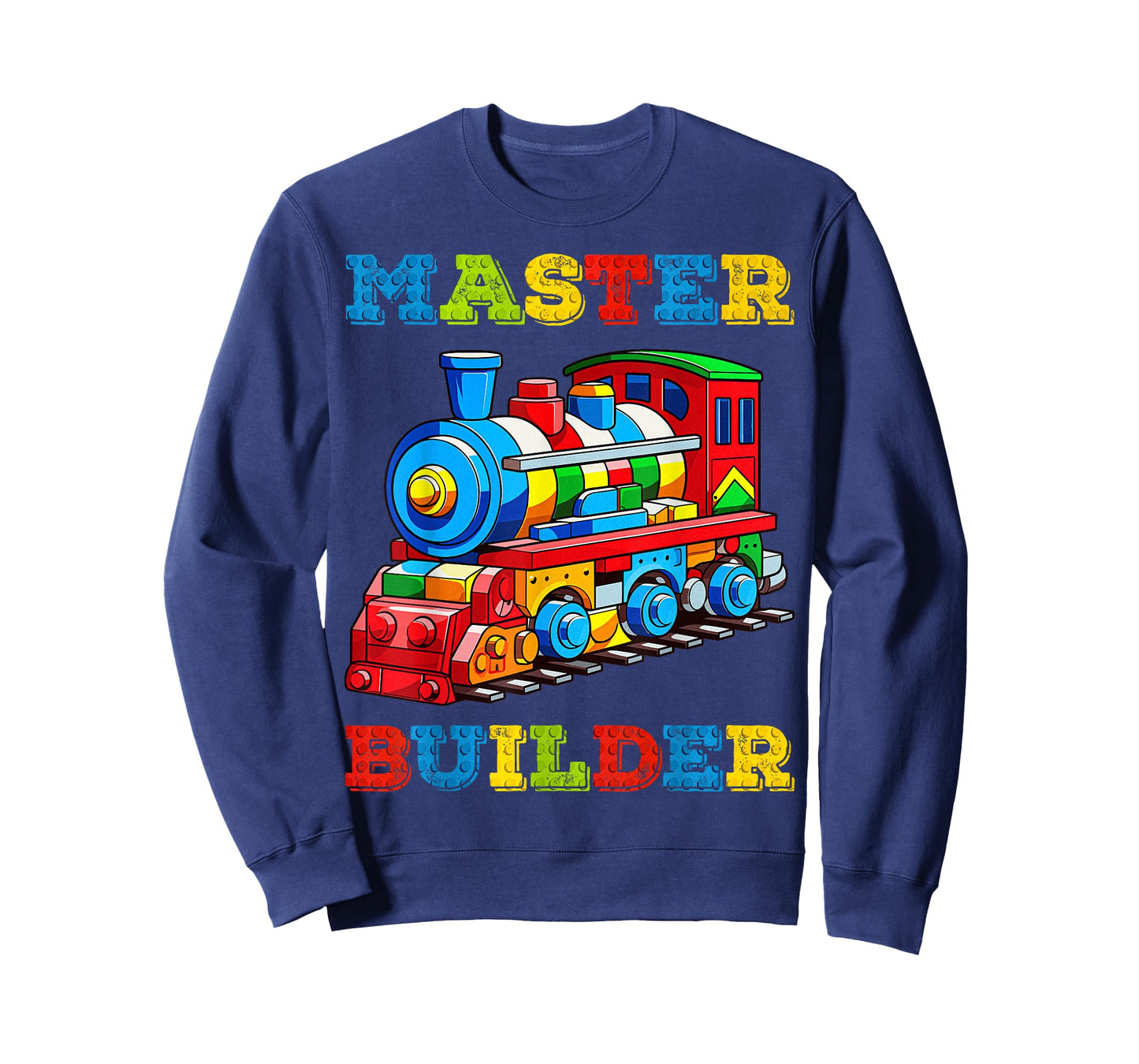 Cute Master Builder Kids Building Blocks Toy Train Lover T-Shirt