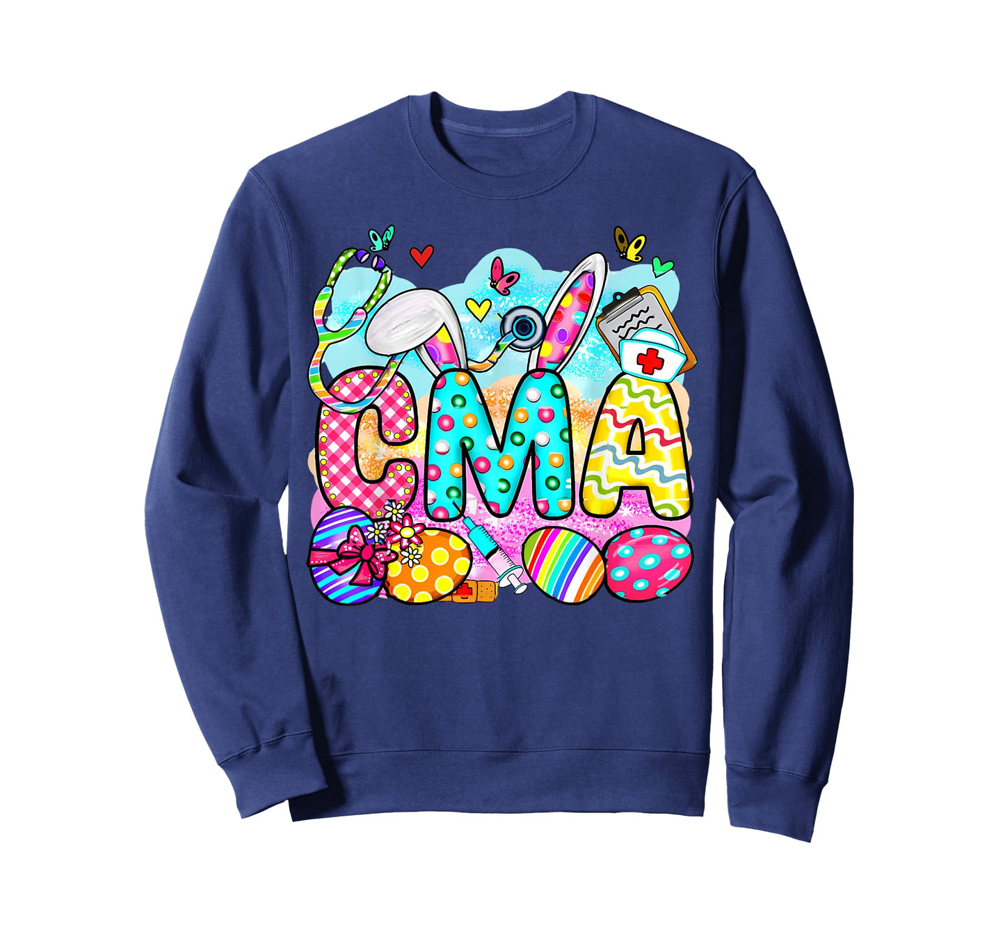 CMA Easter Bunny Eggs Stethoscope Easter Medical Assistant T-Shirt