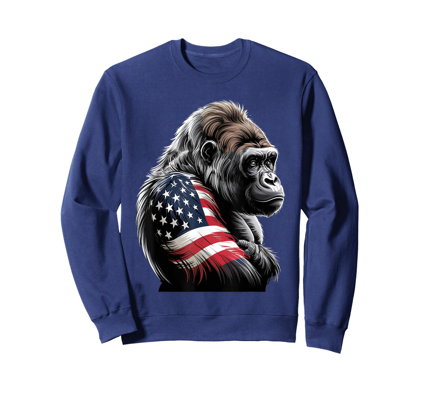 Gorilla 4th Of July Patriotic American Flag Animal T-Shirt