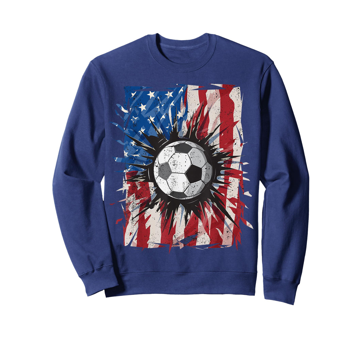 Patriotic Soccer 4th of July Men USA American Flag Boys T-Shirt
