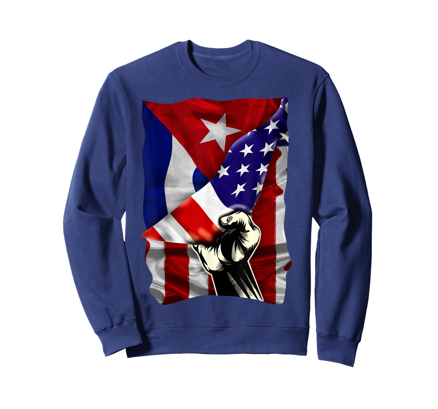 Half American Flag Cuban ROOTS USA Flag Cuba DNA T-Shirt