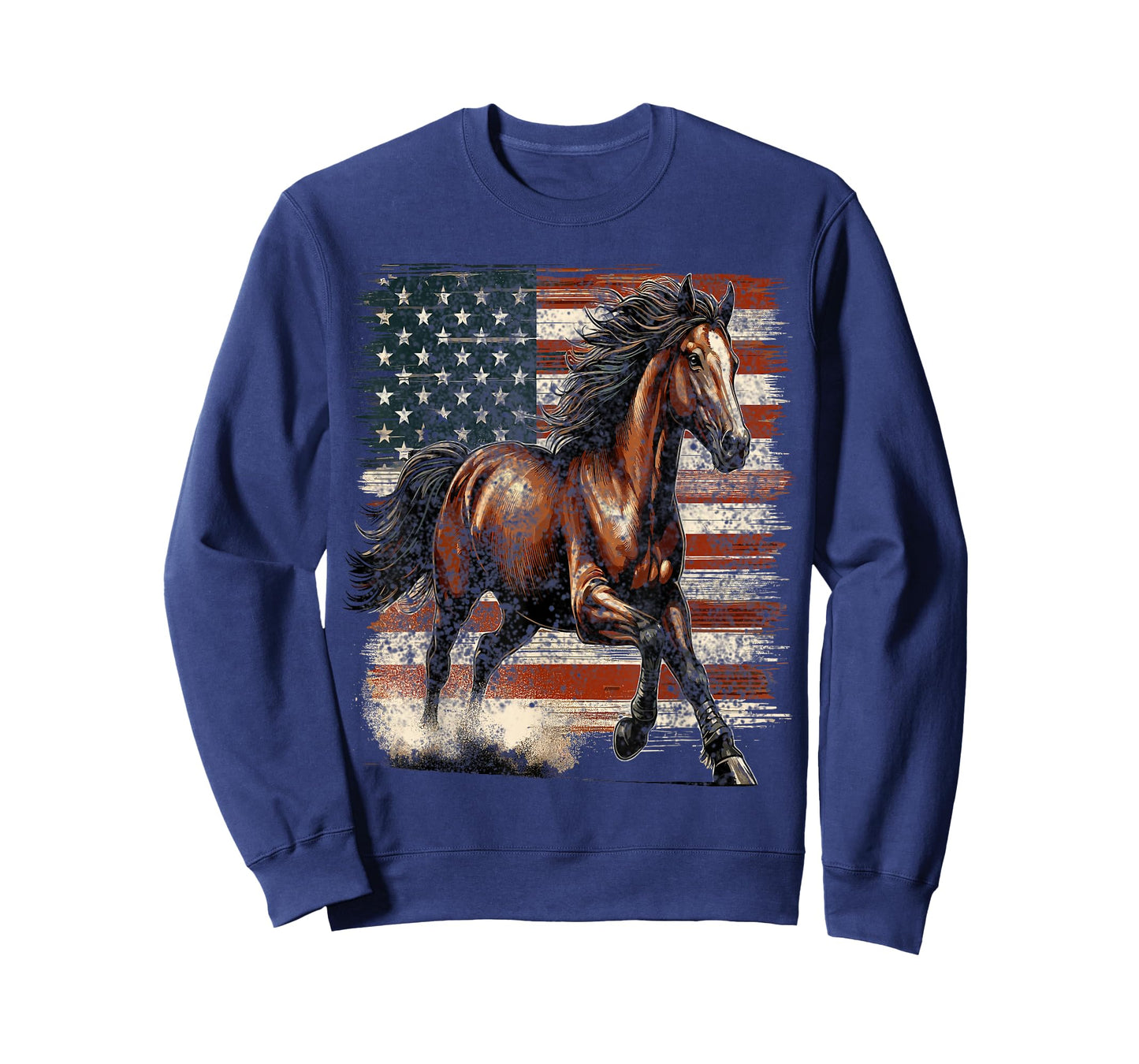 Patriotic Horse American Flag T-Shirt