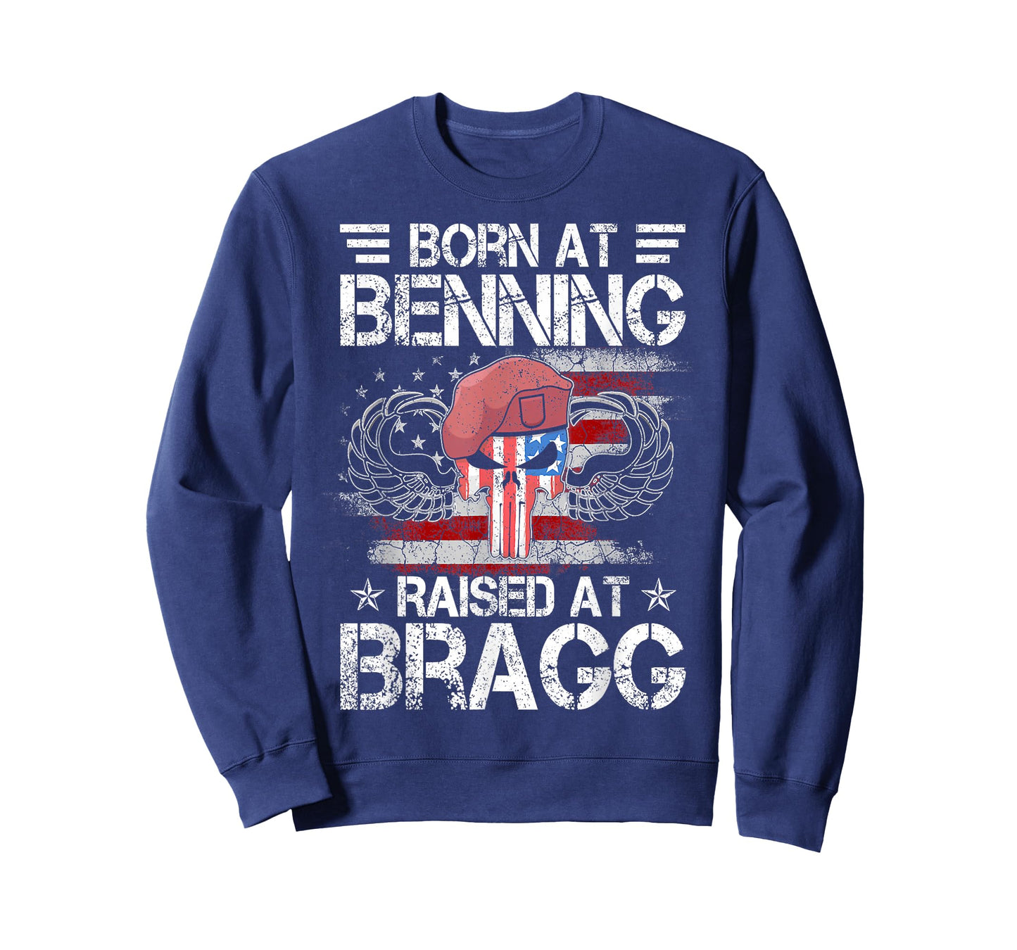 82nd Airborne Division Born At Ft Benning Raised Fort Bragg T-Shirt