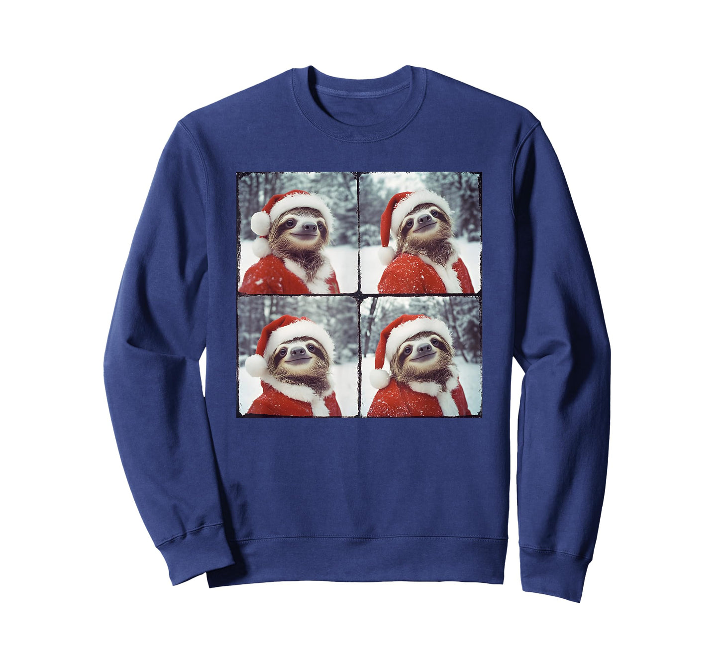 Sloth Santa Hat Funny Sloth Christmas T-Shirt