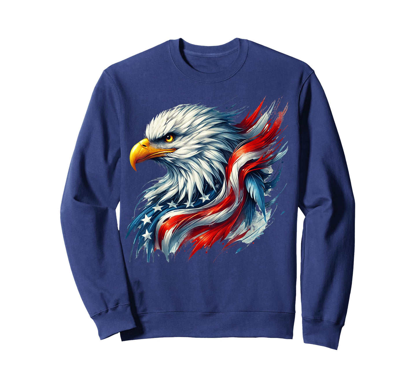 4th of July USA Flag Bald Eagle Patriotic Pride Men Boys T-Shirt