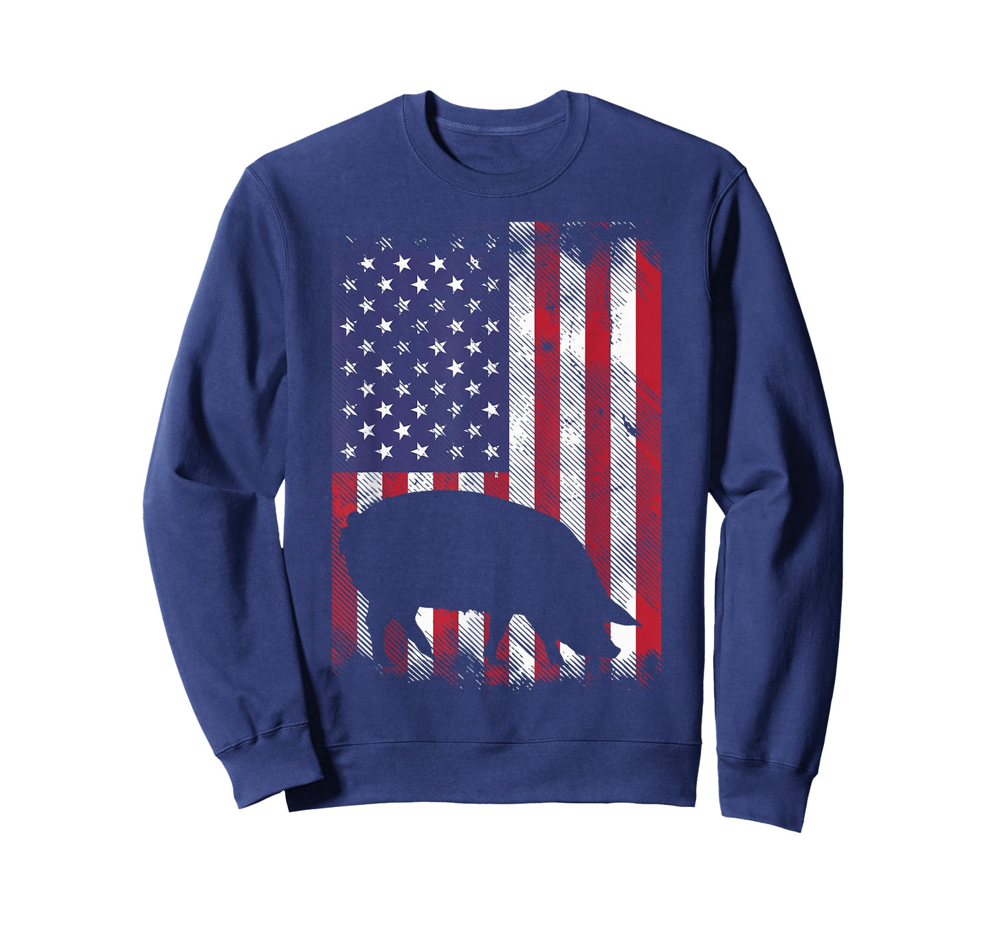 American Flag Pig Vintage Farm Animal Patriotic Farmer Gift T-Shirt