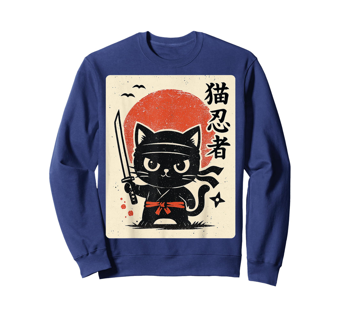 Cute Samurai Ninja Cat Warrior Japanese Anime Gifts Funny T-Shirt