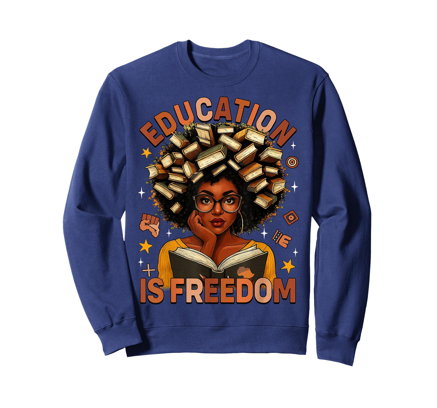 Education is Freedom Black Teacher Books Black History Month T-Shirt