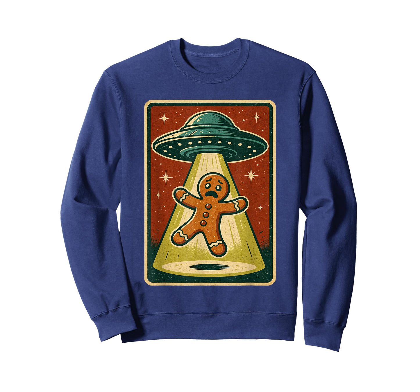 Alien Abduction Gingerbread Man Christmas Men Women Kids T-Shirt