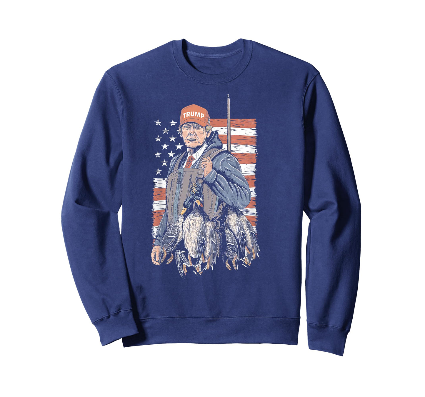 Duck Hunting Trump Camo Hello Hunting Season US Flag T-Shirt