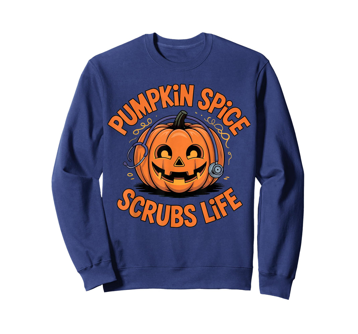 Pumpkin Spice Scrubs Life Nurse Funny Halloween Costume ICU T-Shirt