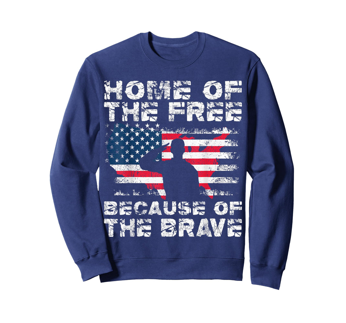 Home of The Free Because of The Brave Vintage Military T-Shirt