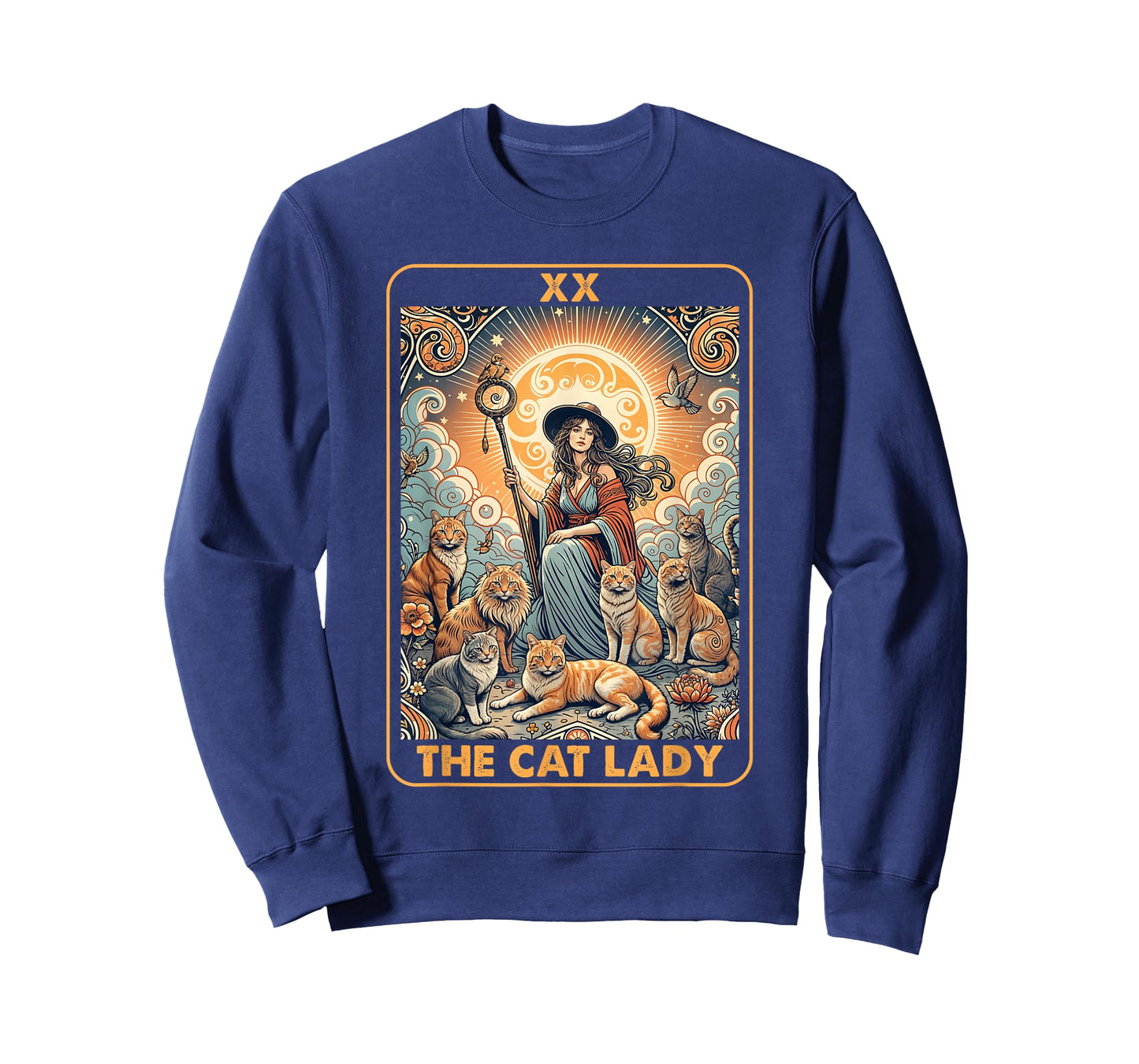 The Cat Lady Tarot Card Shirt Women Pet Kitten Cat Mom Mama T-Shirt