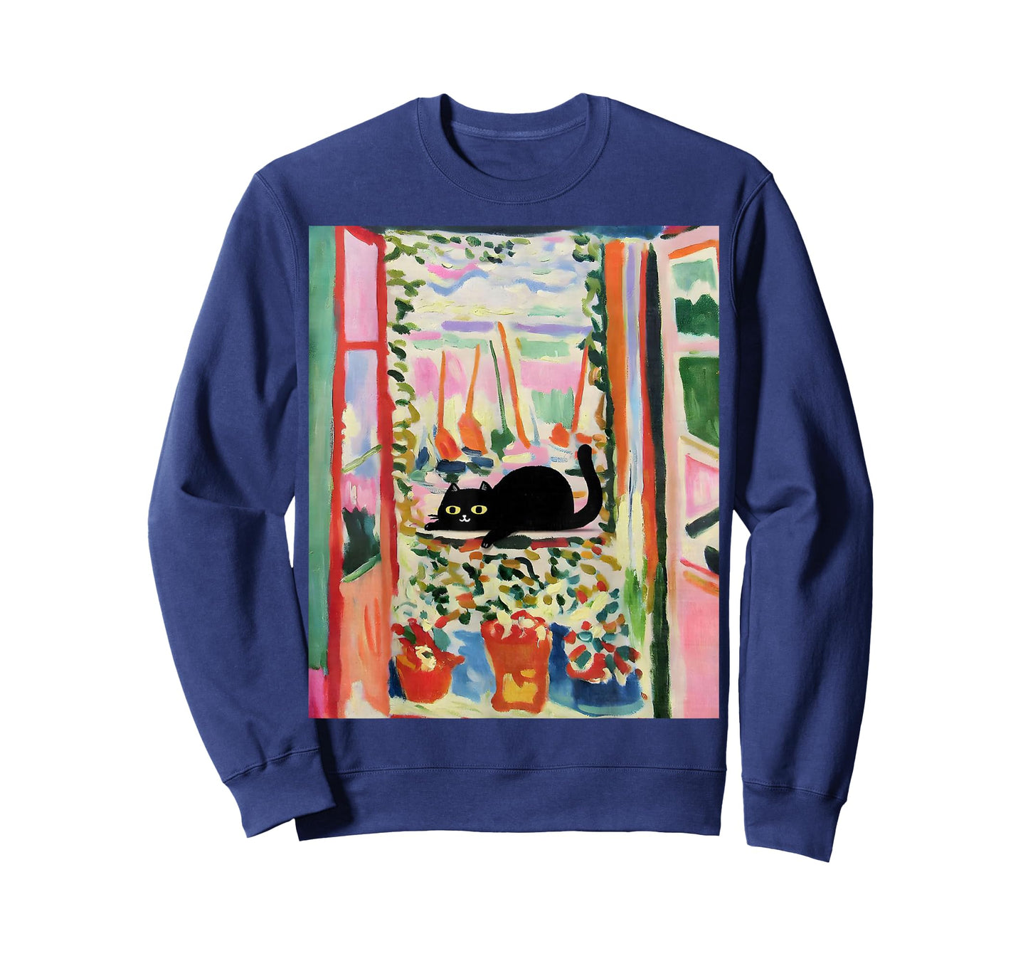 Matisse Open Window Cat Black cat T-Shirt