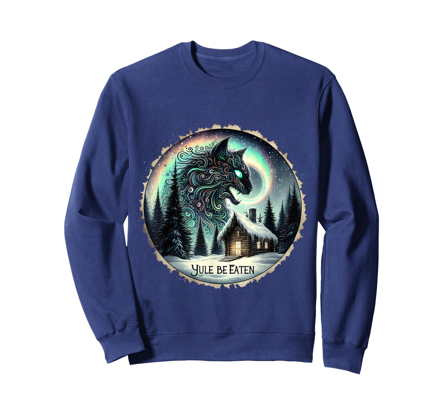 Yule Christmas Cat Yule Be Eaten Jolakotturinn Icelandic T-Shirt