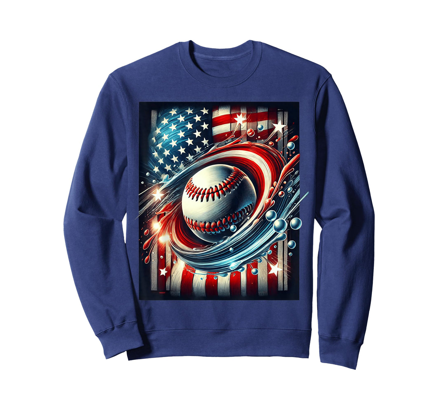 Baseball 4th Of July Men USA American Flag Patriotic Men T-Shirt
