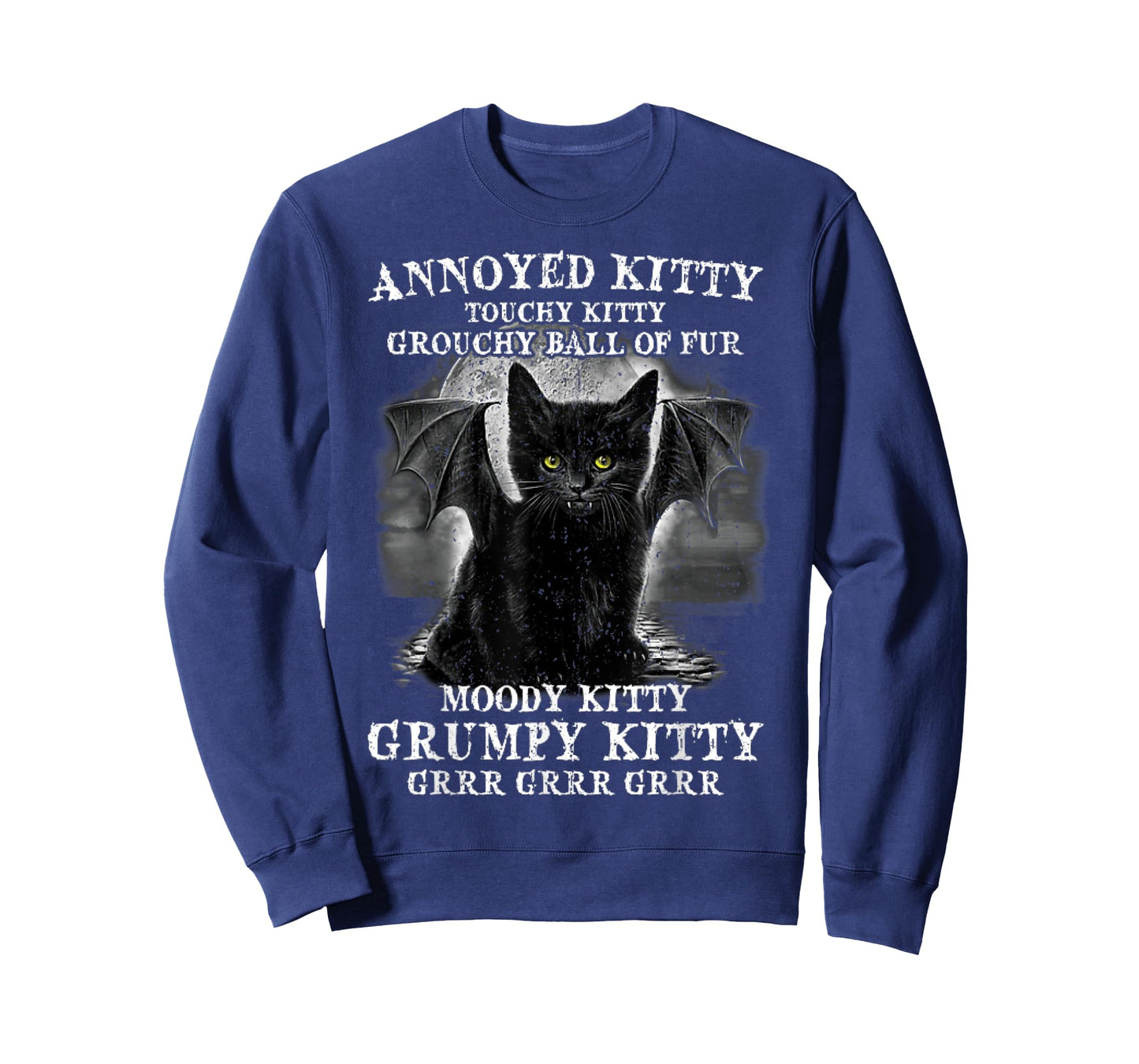 Cat Bat Annoyed Kitty Touchy Kitty Grouchy Ball Of Fur T-Shirt for Men Women
