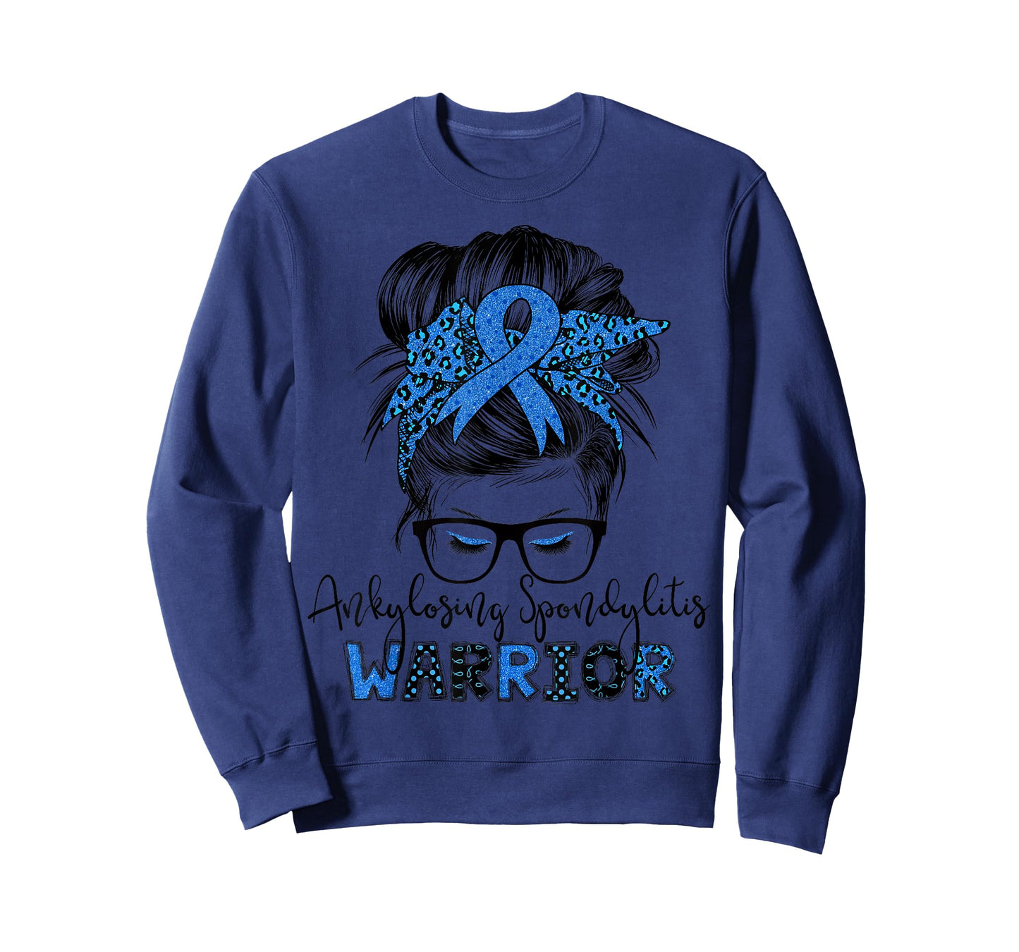 Ankylosing Spondylitis warrior messy hair bun T-Shirt