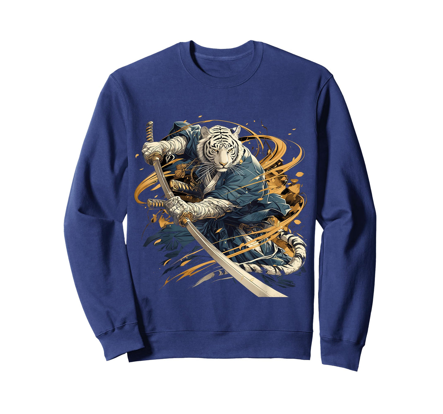 Japanese Art Tiger Ninja Ukiyo-e Anime Style Samurai Tiger T-Shirt