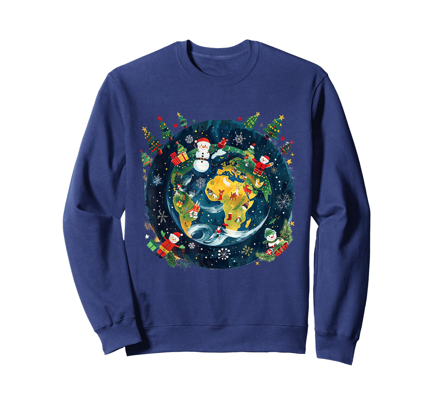 Christmas Around the World Festive Globe Design T-Shirt