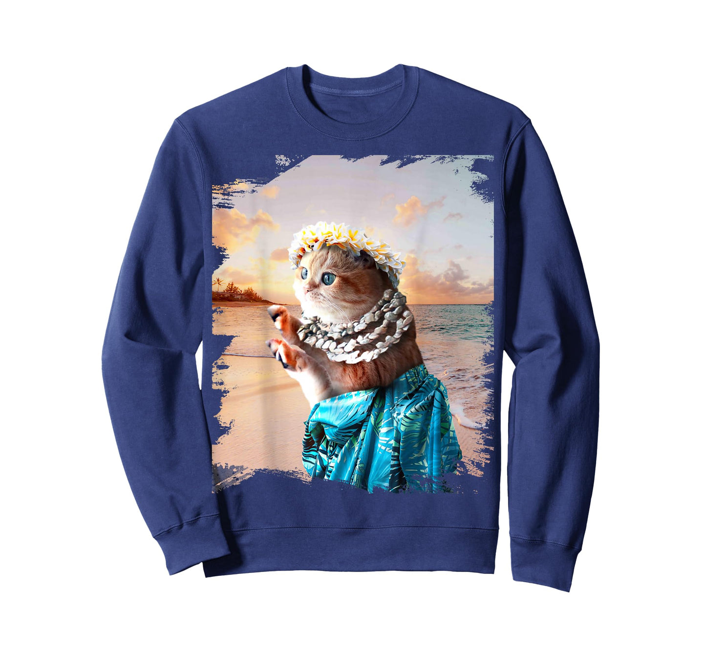 Funny Aloha Hawaiian Cat T-Shirt