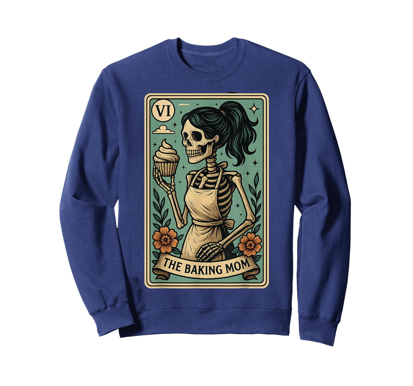 Baking Mom Tarot Card Skeleton Baker Mothers Day Mama T-Shirt