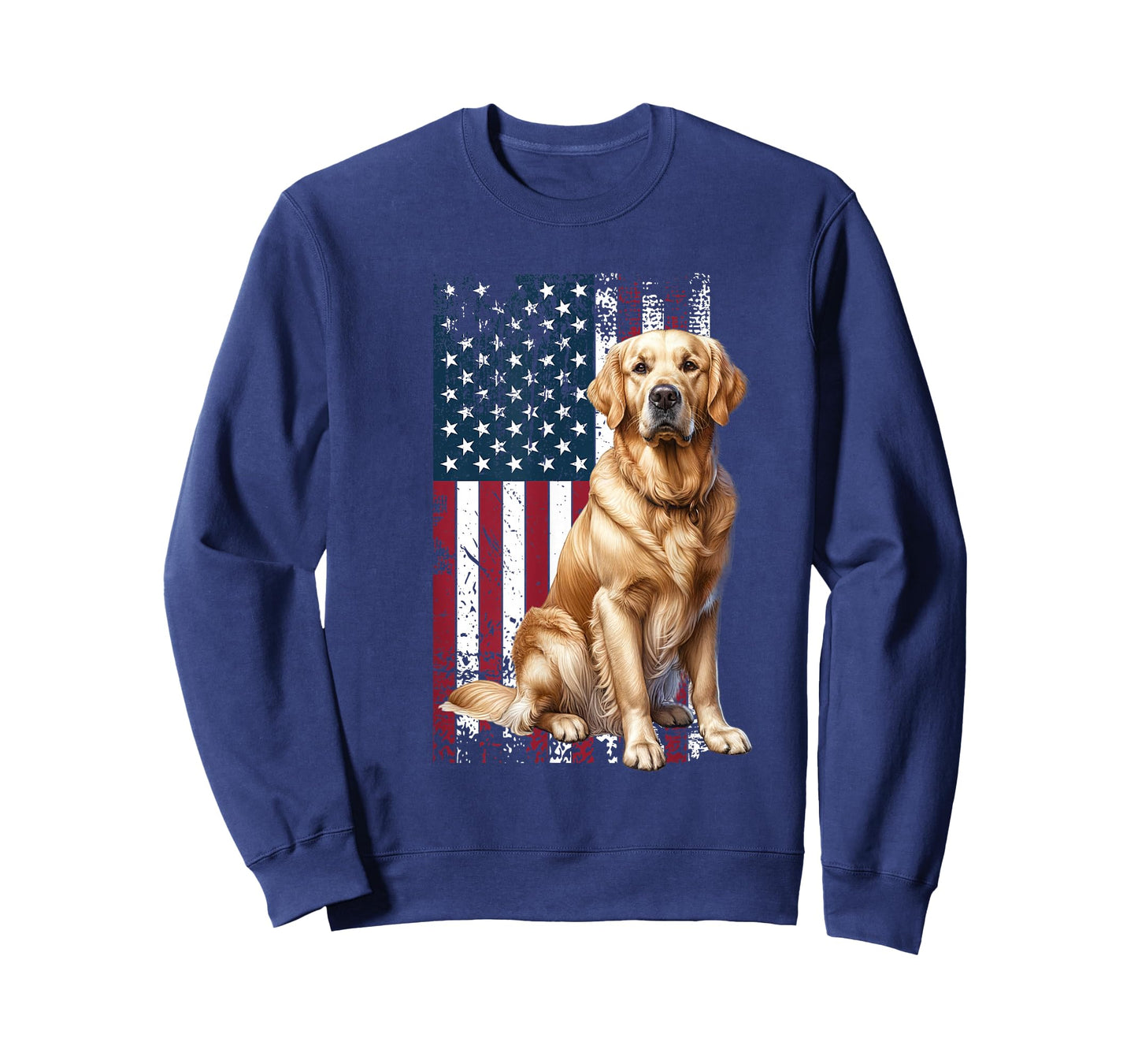 Golden Retriever Dog Owner USA Flag T-Shirt