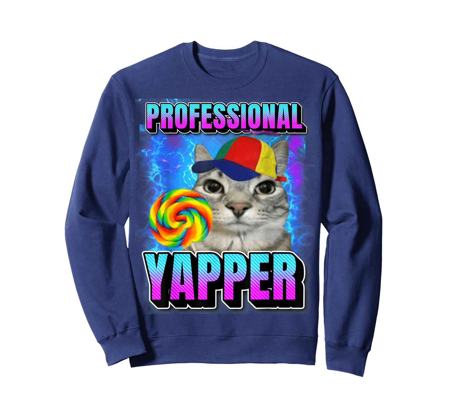 Professional Yapper Silly Sleepy Cat Meme Funny Memes Gen-Z T-Shirt