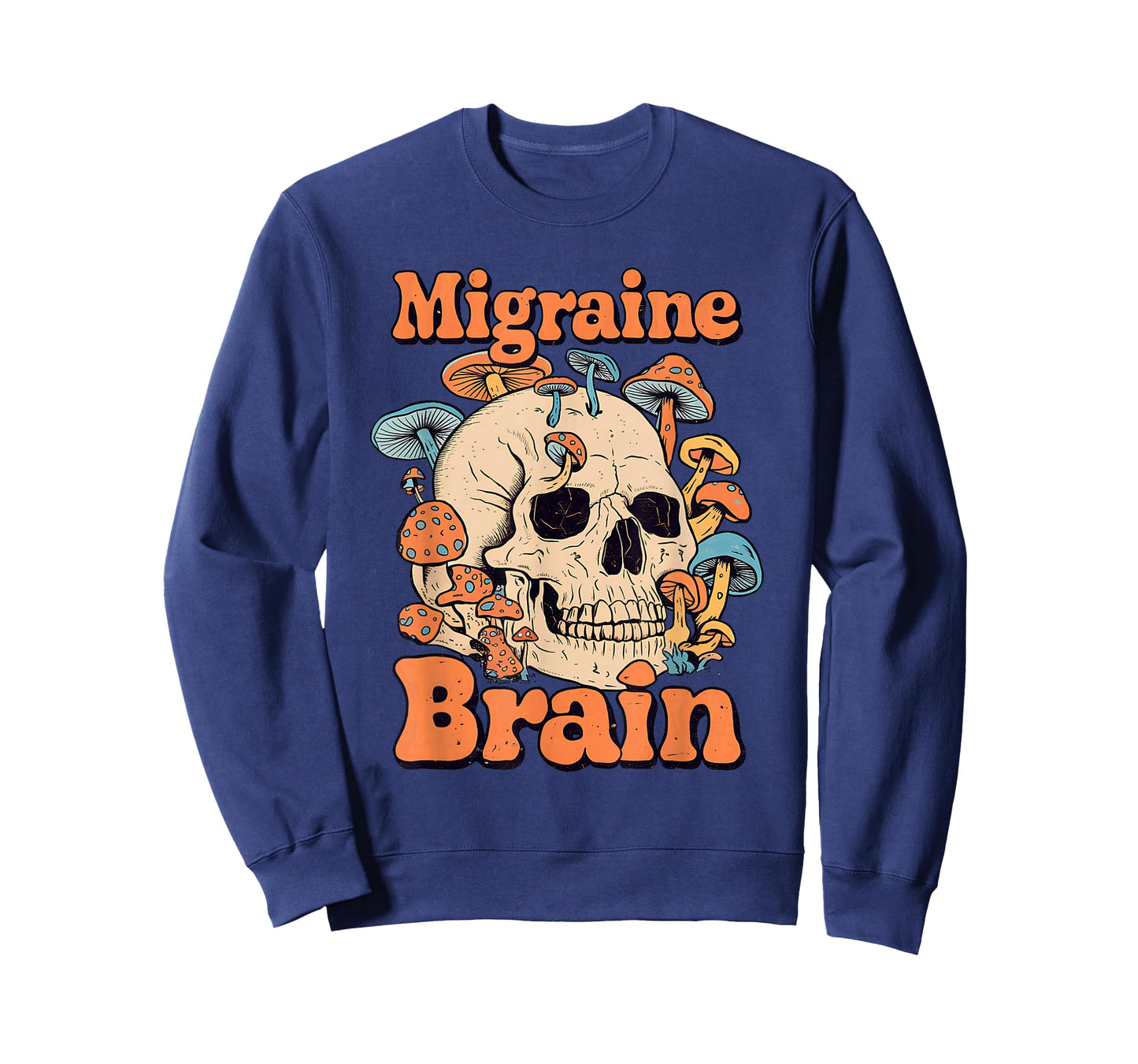 Chronic Migraine Awareness Month Brain Skull Purple Ribbon T-Shirt
