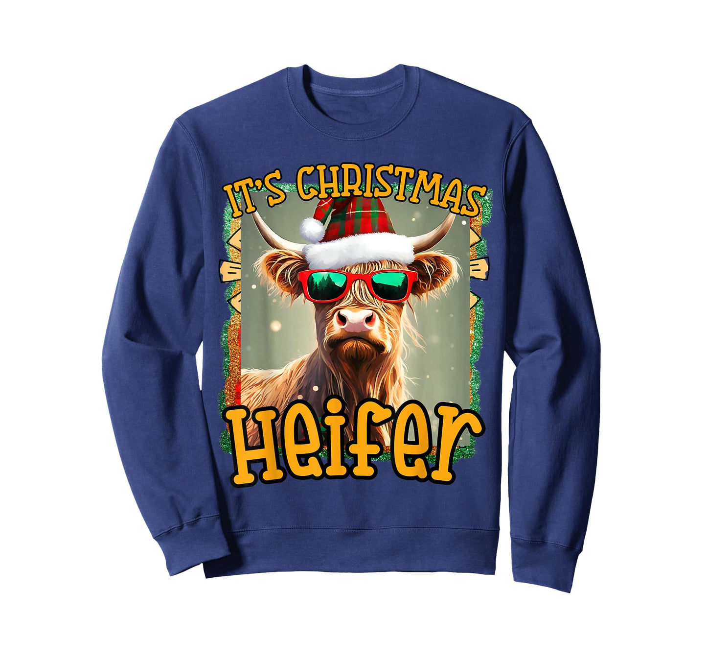 cute Christmas funny women heifer cow highland hyland cows T-Shirt