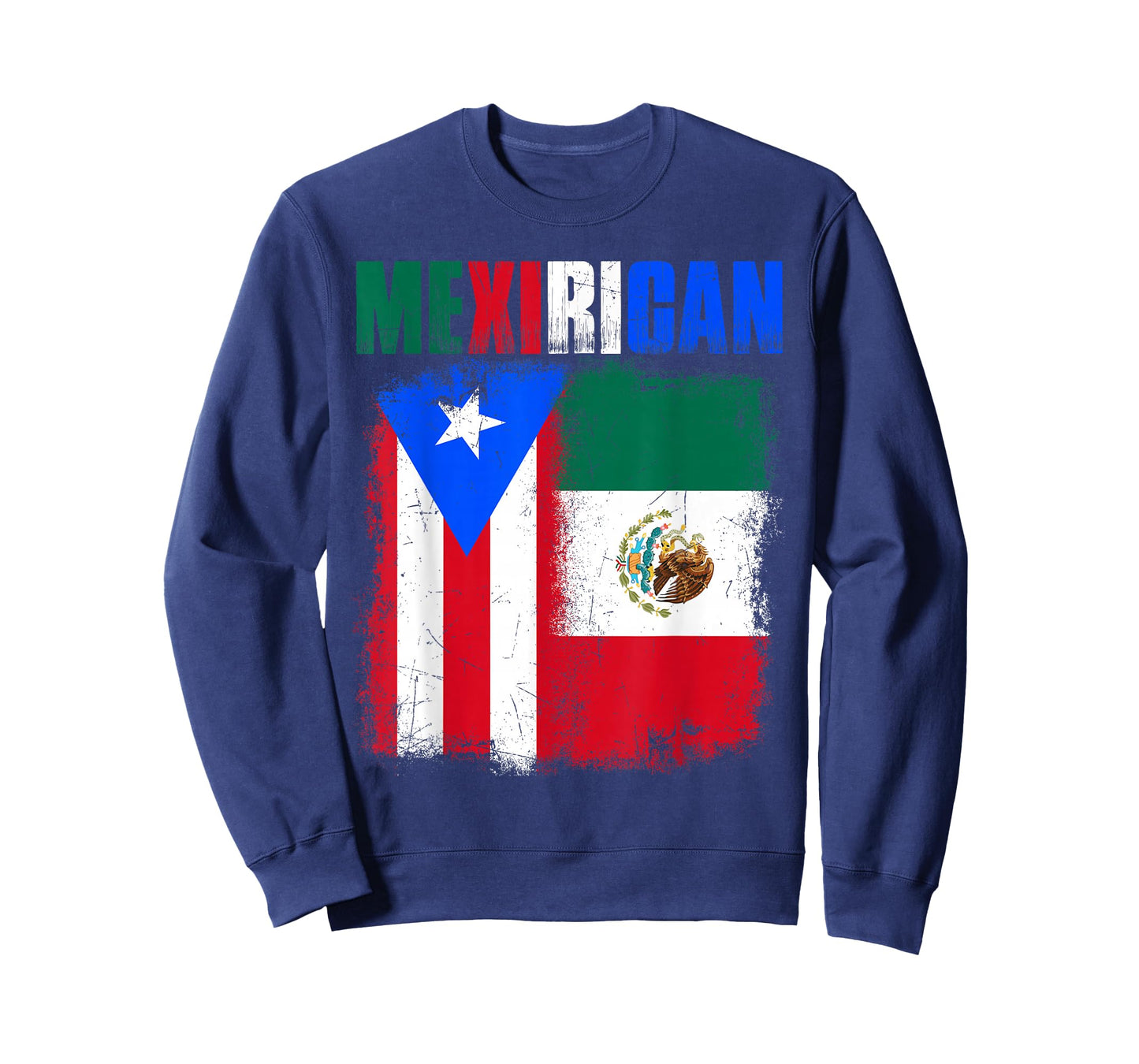 Mexirican Half Puerto Rico with Mexico Flag Boricua Chicano T-Shirt