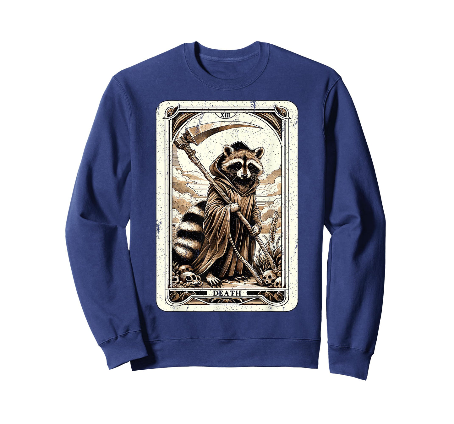 Raccoon Tarot Card Death Witchcraft Occult Raccoon T-Shirt, Small