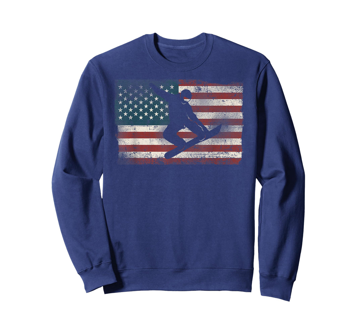 Snowboarding Snowboard Patriotic Vintage American Usa Flag T-Shirt