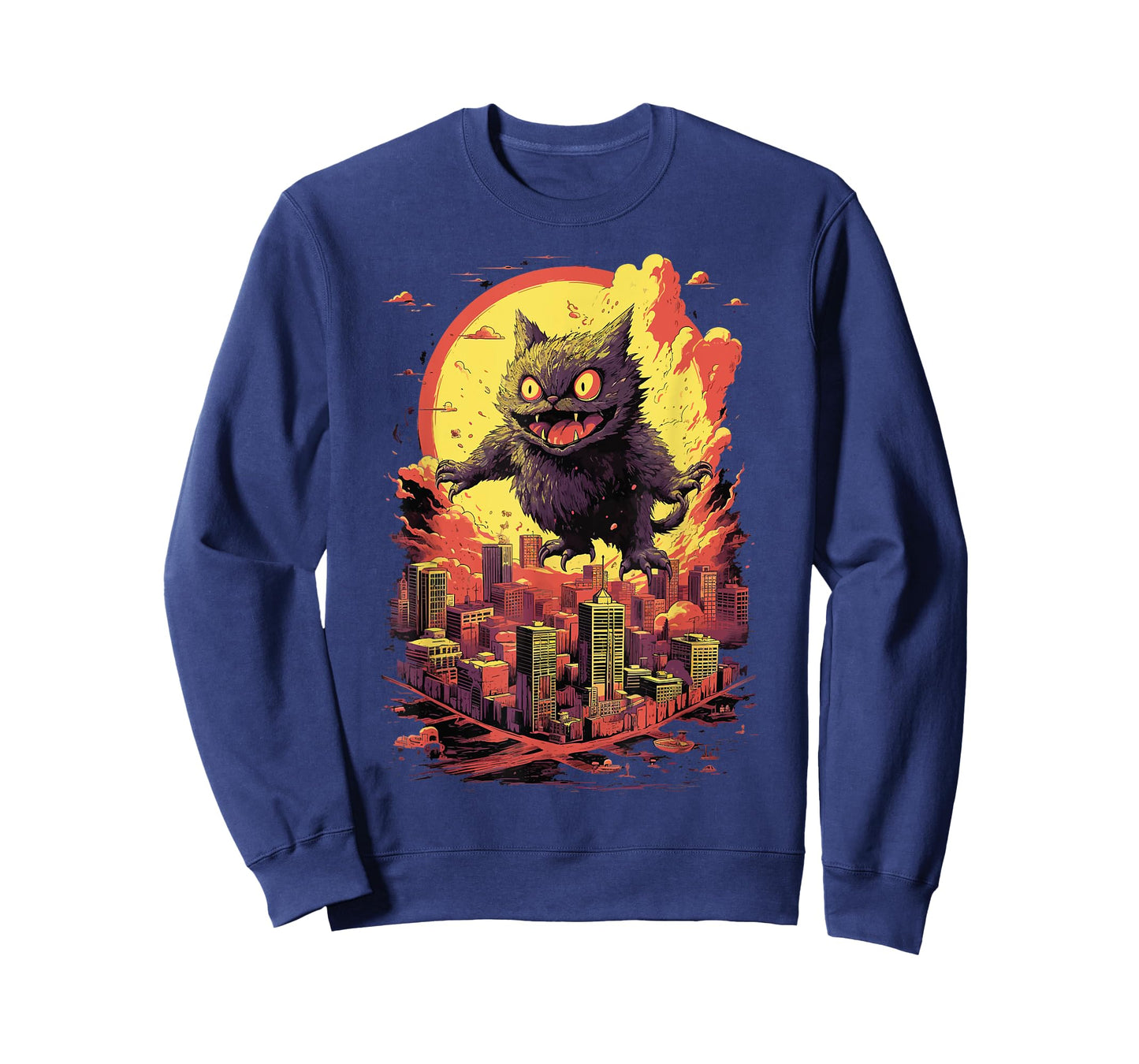 catzilla cat jumping for lover of big cats kitty kitten T-Shirt