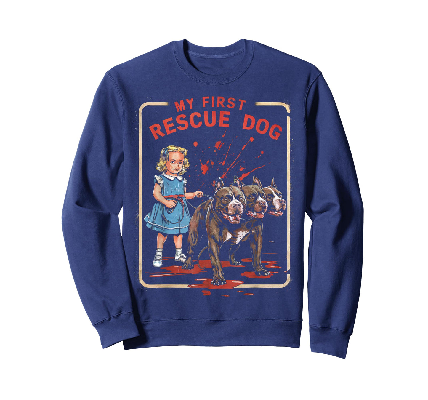 Vintage Horror Movie Lover Retro Halloween Shirt Rescue Dog T-Shirt